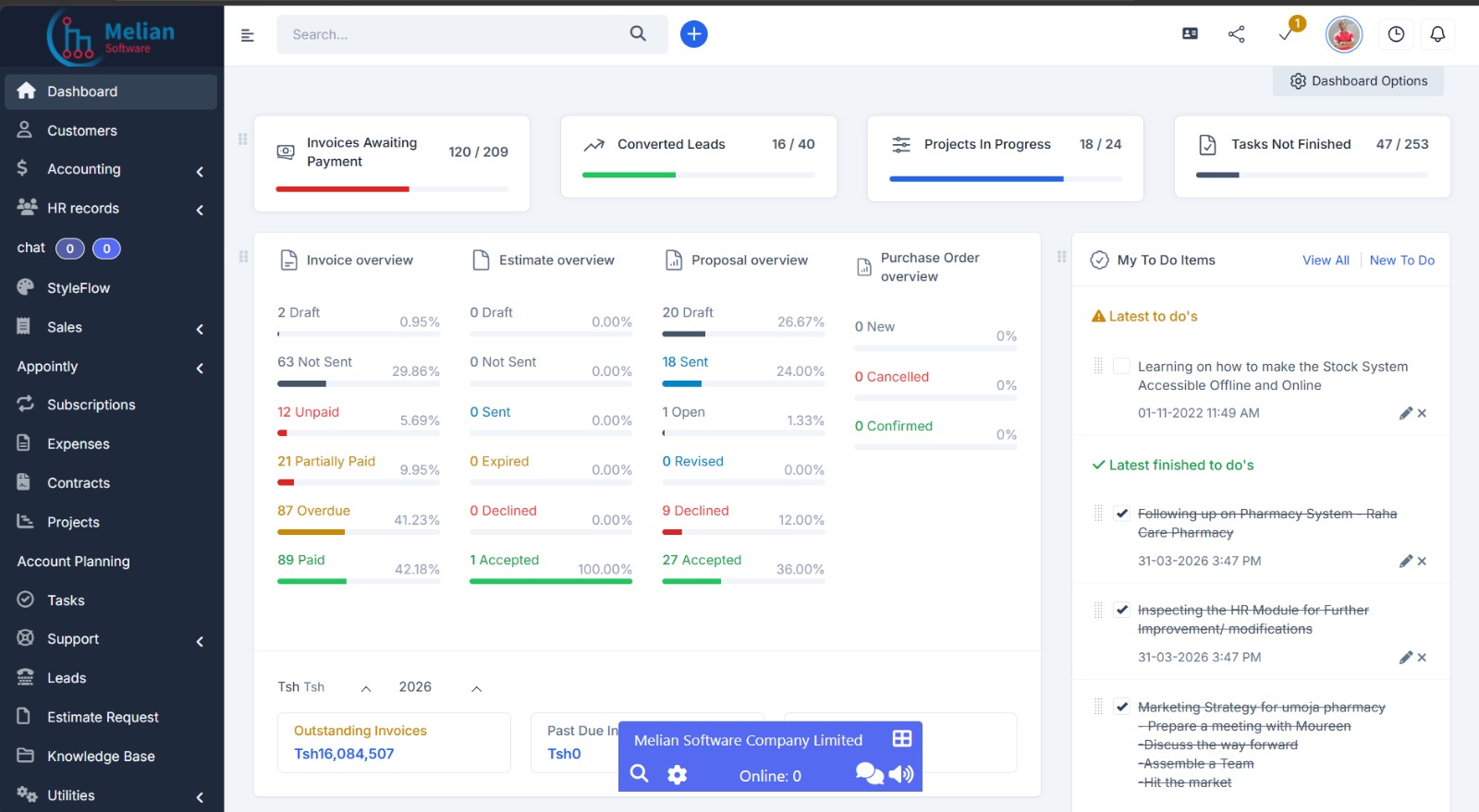 CRM Dashboard